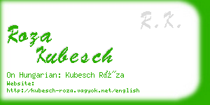 roza kubesch business card